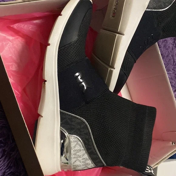 MICHAEL Michael Kors Black and Silver Sneakers - Picture 2 of 5